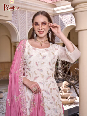 White  & Pink Ladies Suits